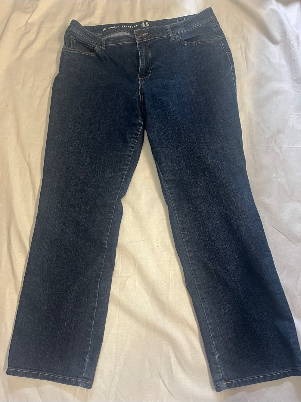 Dark Blue Women’s Straight Jeans - Classic Everyday Style